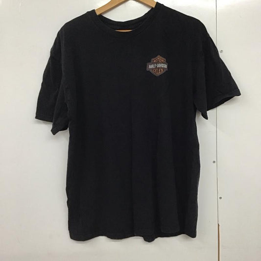 ハーレーダビッドソン Harley-Davidson Tシャツ 半袖 半袖カットソー プリントTシャツ クルーネックカットソー 古着 XL ロゴ、文字 黒 / ブラック /  メンズ USED 古着 中古 10140966