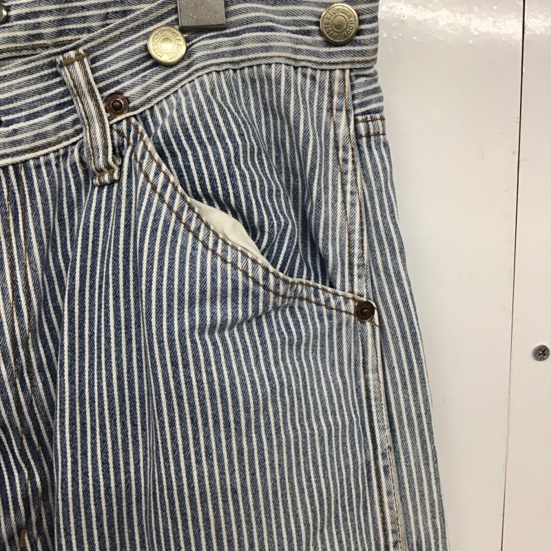ヒステリックグラマー HYSTERIC GLAMOUR パンツ デニム、ジーンズ ヒッコリーパンツ デニムパンツ スリムパンツ ストライプパンツ ストライプ 白 / ホワイト / X 水色 / ライトブルー /  メンズ USED 古着 中古 10143375