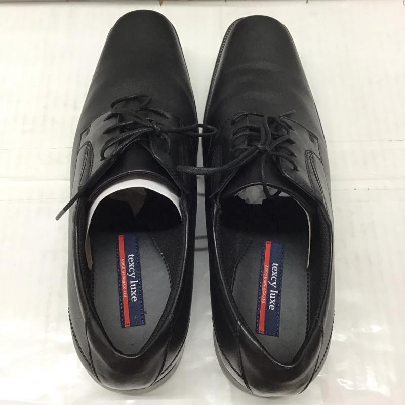 アシックス ASICS 革靴 革靴 TU-7768 texcy luxe プレーントゥ 箱有 26cm 26.0cm 無地 黒 / ブラック /  メンズ USED 古着 中古 10111755