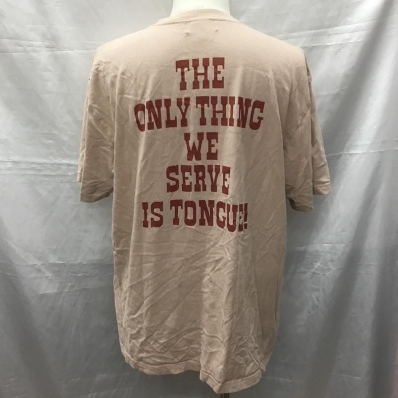 ヘッドグーニー HEADGOONIE Tシャツ 半袖 半袖カットソー プリントTシャツ クルーネックカットソー XL プリント 桃 / ピンク /  メンズ USED 古着 中古 10119412