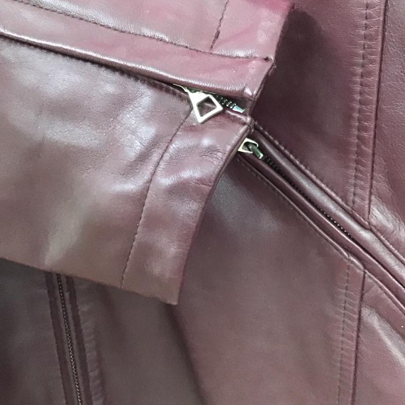 ポールスミス Paul Smith ジャケット、上着 ジャケット、ブレザー ジップアップジャケット レザージャケット アウター L 無地 えんじ / ワインレッド /  メンズ USED 古着 中古 10147021