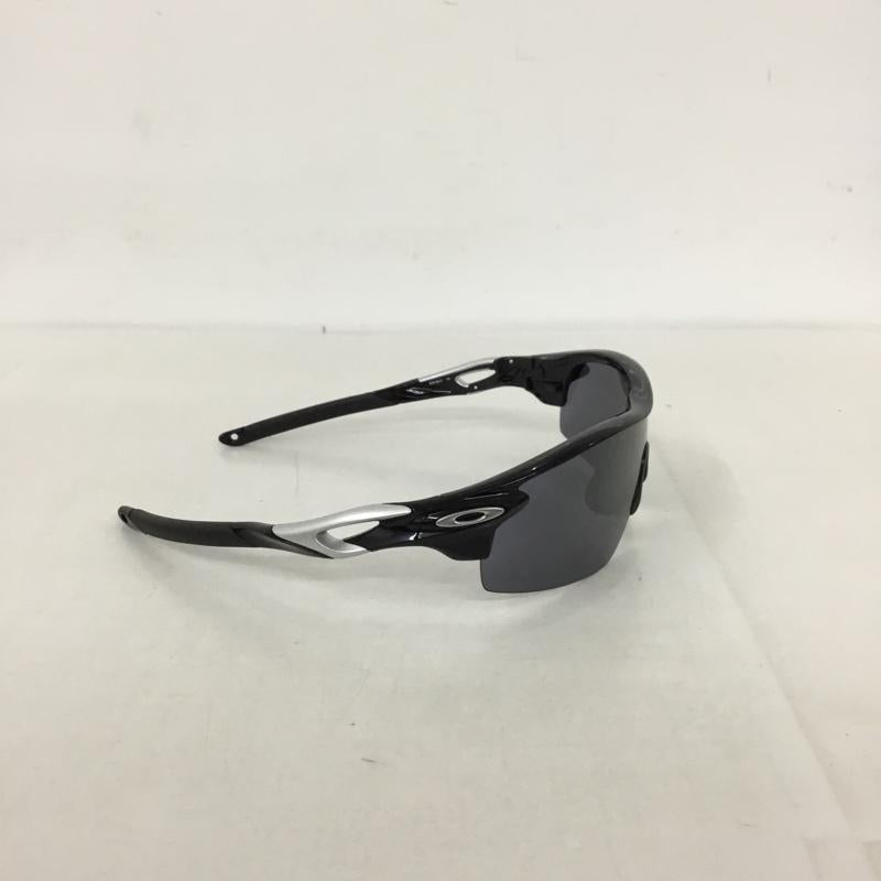 オークリー OAKLEY めがね・サングラス サングラス OO9182-01 RADARLOCK スポーツサングラス ミラーレンズ 箱有 ロゴ、文字 黒 / ブラック /  メンズ USED 古着 中古 10129369