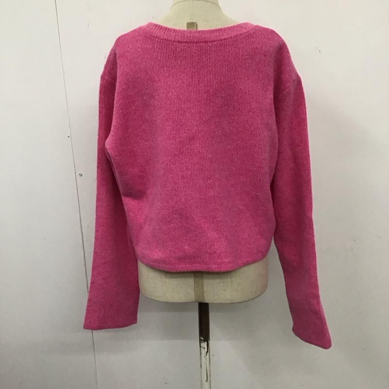 ザラ ZARA ニット、セーター 長袖 長袖ニットカットソー ニット セーター クルーネックニット M 無地 桃 / ピンク /  レディース USED 古着 中古 10124224