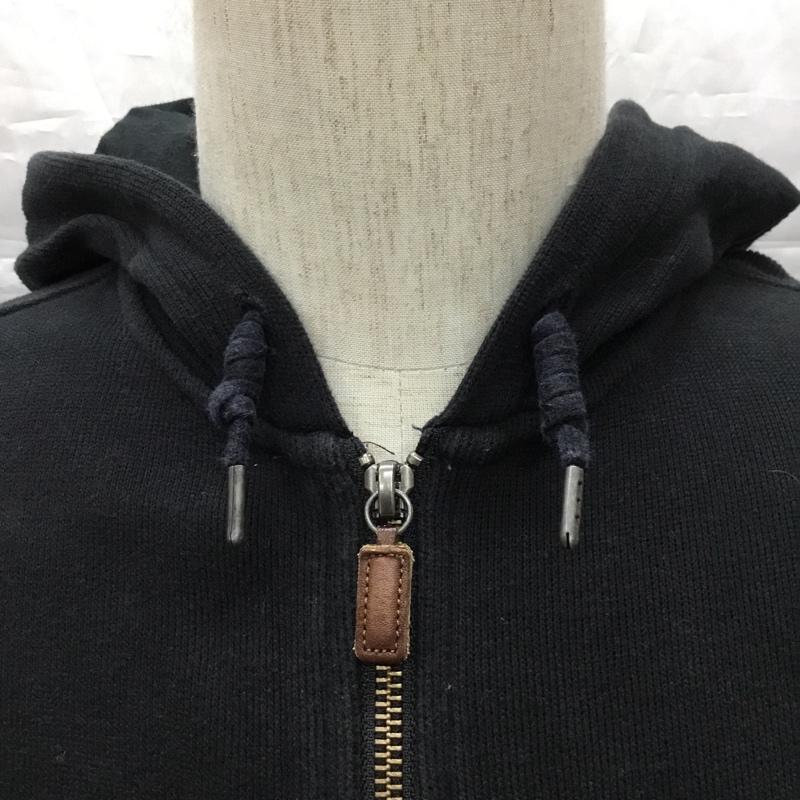 ポロバイラルフローレン Polo by RALPH LAUREN パーカー 長袖 長袖パーカー フード付きパーカー プリントスウェット ジップアップパーカー XS ロゴ、文字 黒 / ブラック /  メンズ USED 古着 中古 10120085