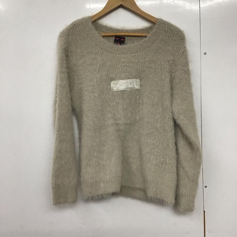 エックスガール X-girl ニット、セーター 長袖 1 無地 ベージュ / ベージュ /  レディース USED 古着 中古 10142747