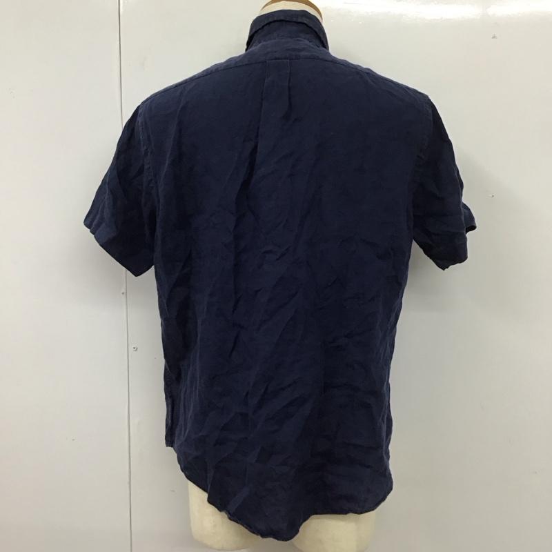 ラルフローレン RALPHLAUREN シャツ、ブラウス 半袖 半袖シャツ カラーシャツ 半袖カットソー ボタンダウンシャツ M ロゴ、文字 紺 / ネイビー /  メンズ USED 古着 中古 10112150