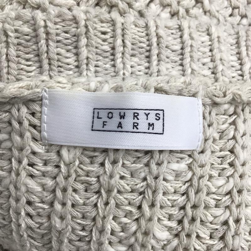 ローリーズファーム LOWRYS FARM ニット、セーター 長袖 LF623102TS クルーネック コットンニット FREE 無地 ベージュ / ベージュ /  レディース USED 古着 中古 10122072