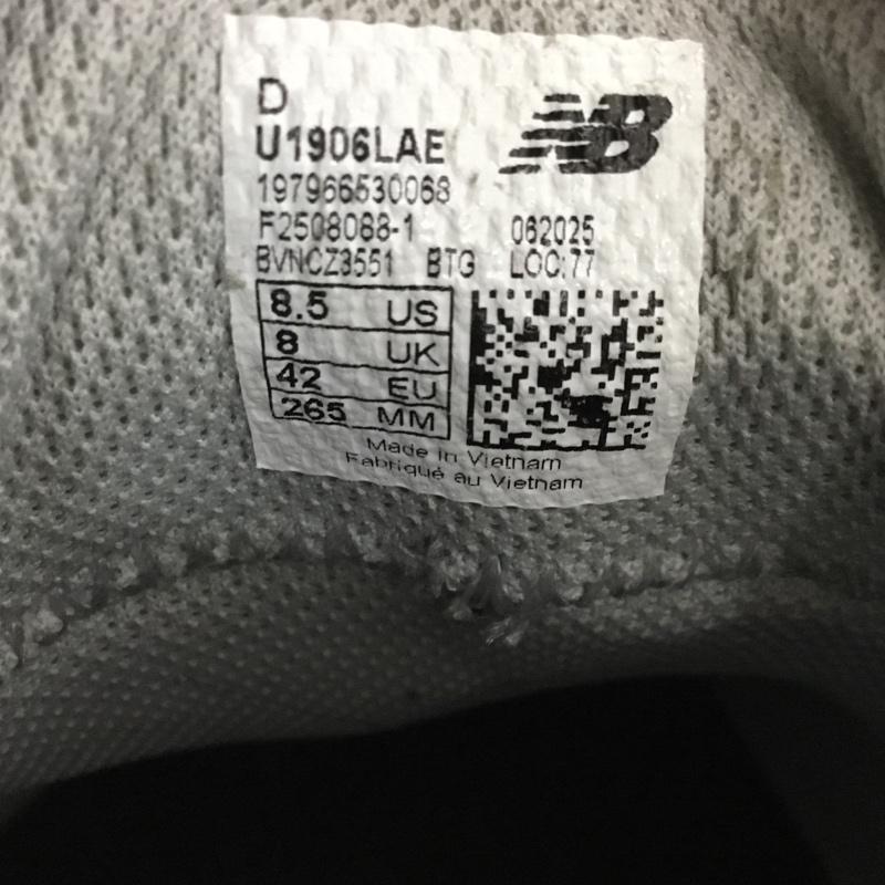 ニューバランス New Balance スニーカー スニーカー U1906LAE ローファータイプ 26.5cm US8.5 26.5cm ロゴ、文字 銀 / シルバー /  メンズ USED 古着 中古 10149454