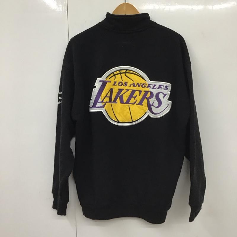 エヌビーエー NBA トレーナー 長袖 fr-nba-23aw-209 長袖スウェット ジップアップカラー M ロゴ、文字 黒 / ブラック /  メンズ USED 古着 中古 10131460
