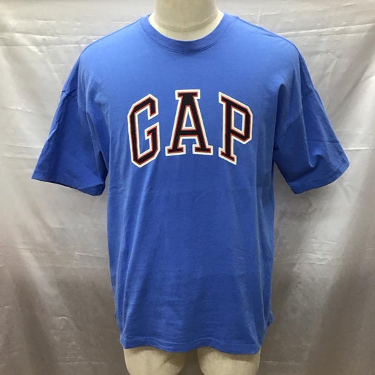 ギャップ GAP Tシャツ 半袖 JAC BAS ARCH T クルーネック S ロゴ、文字 青 / ブルー /  メンズ USED 古着 中古 10115555