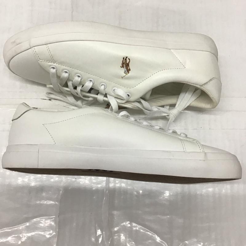 ポロラルフローレン POLO RALPH LAUREN スニーカー スニーカー 01087 J20 UK7.5 US：8.5 ワンポイント 白 / ホワイト /  メンズ USED 古着 中古 10121607