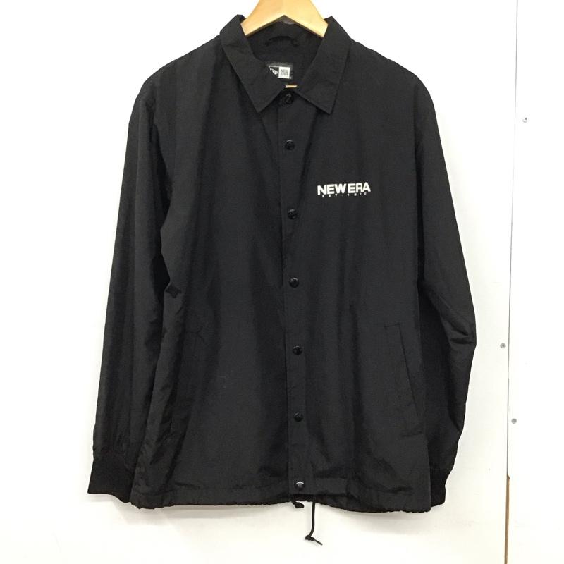 ニューエラ NEW ERA ジャケット、上着 ジャケット、ブレザー コーチジャケット M ロゴ、文字 黒 / ブラック /  メンズ USED 古着 中古 10133582