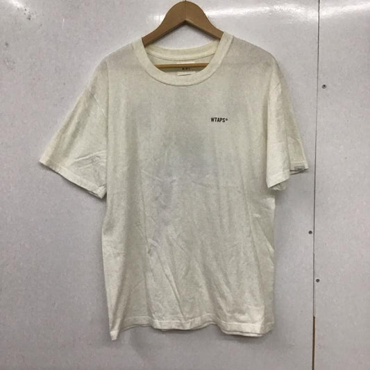 ダブルタップス W)TAPS Tシャツ 半袖 半袖カットソー プリントTシャツ クルーネックカットソー 2 ロゴ、文字 白 / ホワイト /  メンズ USED 古着 中古 10128665