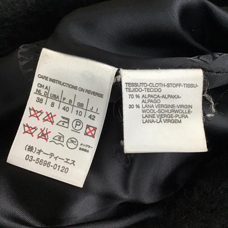 マックスマーラ MaxMara コート コート一般 ロングコート ロングジャケット カラージャケット アウター アルパカ 38 無地 黒 / ブラック /  レディース USED 古着 中古 10118014