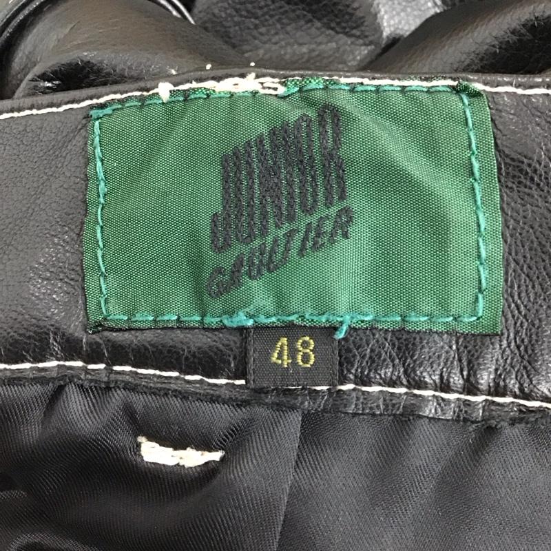 ジャンポールゴルチエ Jean Paul Gaultier パンツ ワークパンツ、ペインターパンツ レザーパンツ ワイドパンツ カジュアルパンツ カウレザーパンツ 48 無地 黒 / ブラック /  メンズ USED 古着 中古 10149759