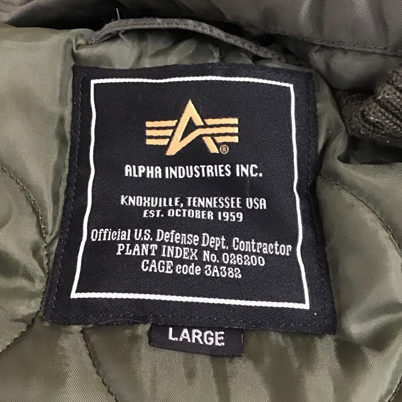 アルファインダストリー Alpha Industries ジャケット、上着 ジャケット、ブレザー TA1049-076 中綿ジャケット L ロゴ、文字 カーキ / カーキ /  メンズ USED 古着 中古 10118119