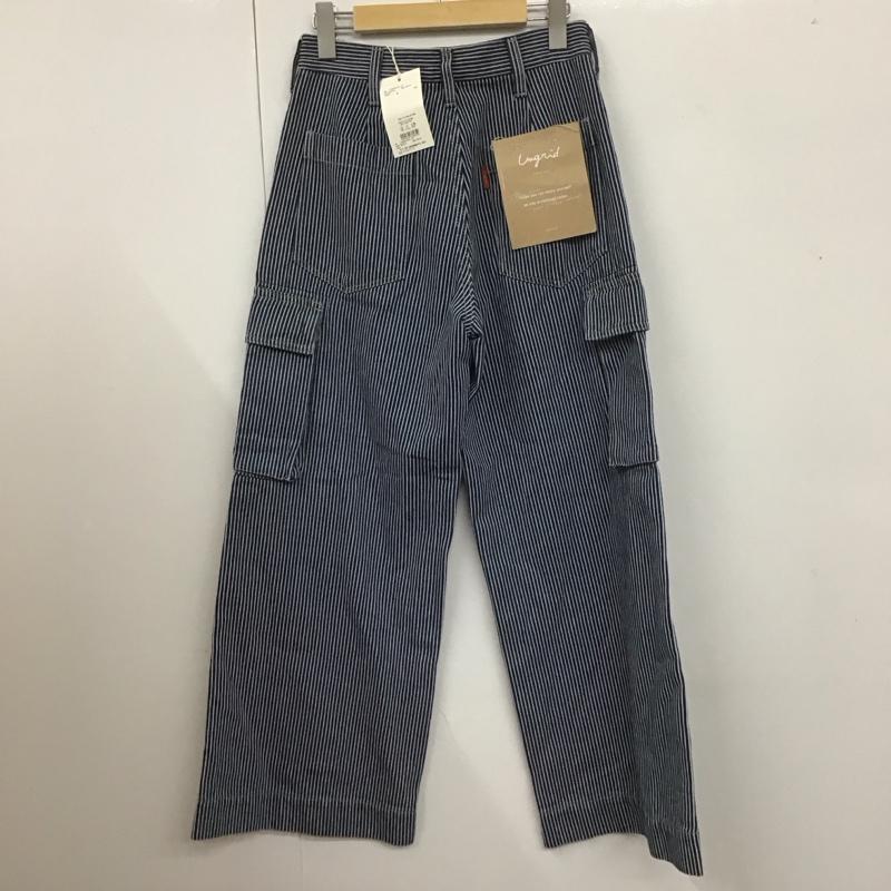 アングリッド Ungrid パンツ デニム、ジーンズ 112342415101-01 カーゴルーズデニム タグ付き M ストライプ インディゴ / インディゴ / X 白 / ホワイト /  レディース USED 古着 中古 10107361