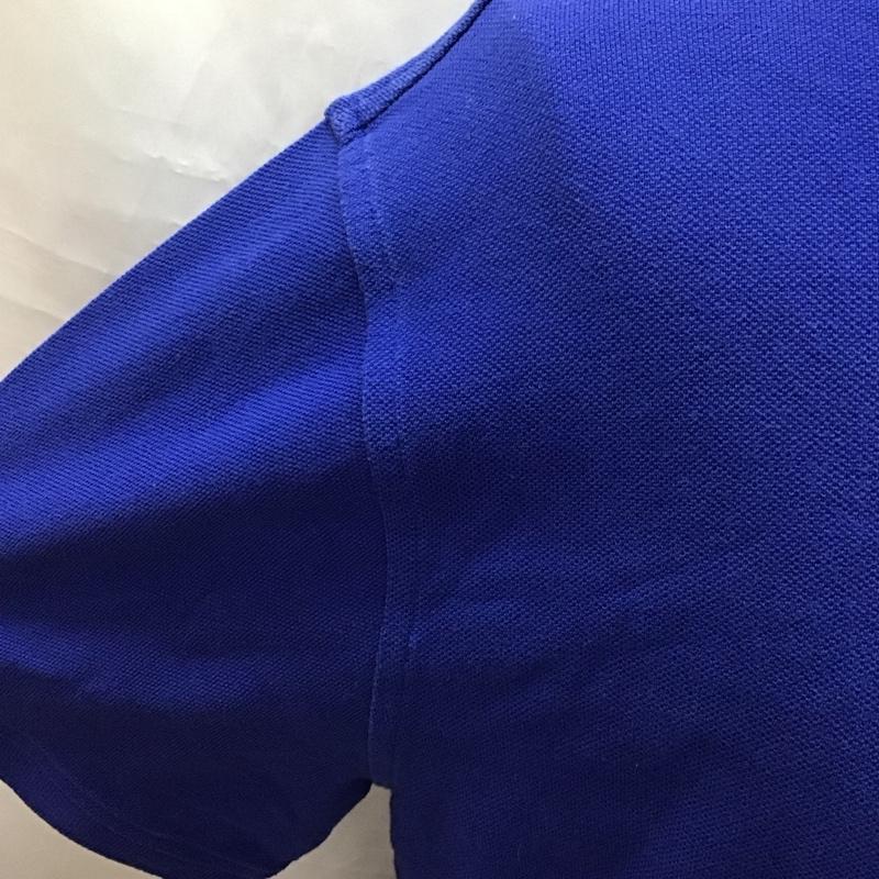 トミーヒルフィガー TOMMY HILFIGER ポロシャツ 半袖 半袖ポロシャツ カラーシャツ 半袖カットソー L ロゴ、文字 青 / ブルー /  メンズ USED 古着 中古 10116249