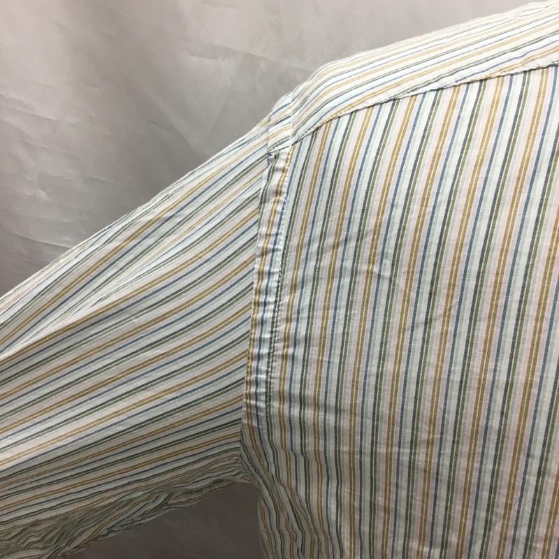 ラコステ LACOSTE シャツ、ブラウス 長袖 長袖シャツ カラーシャツ 長袖カットソー ストライプシャツ 4 ロゴ、文字 マルチカラー / マルチカラー /  メンズ USED 古着 中古 10120858