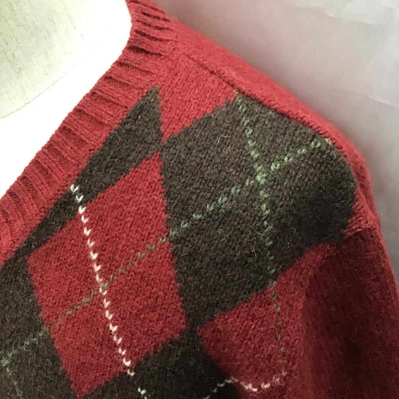 エルエルビーン L.L.Bean ニット、セーター 長袖 長袖ニットカットソー ニット セーター Vネックニット M 総柄 マルチカラー / マルチカラー /  メンズ USED 古着 中古 10111463