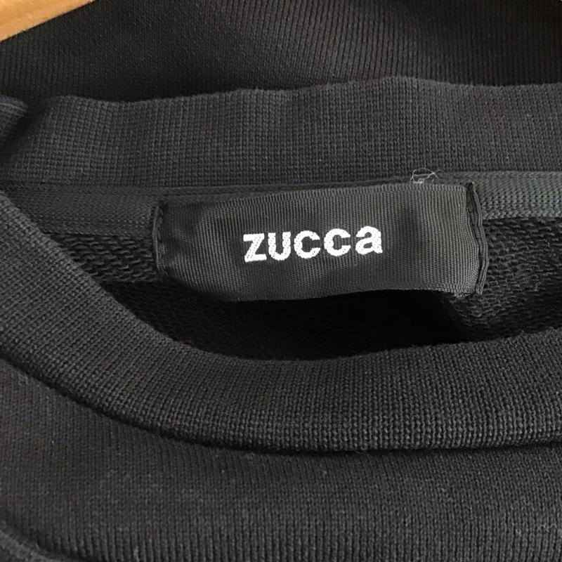 ズッカ ZUCCa トレーナー 長袖 長袖トレーナー スウェット クルーネック プルオーバー M 無地 黒 / ブラック /  メンズ USED 古着 中古 10148259