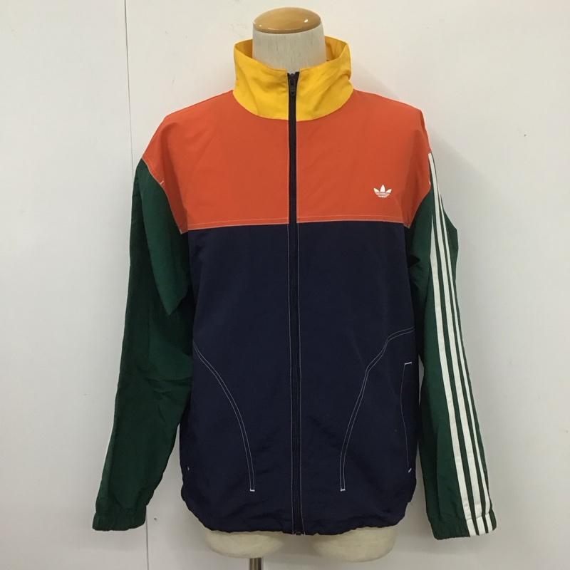 アディダス adidas ジャケット、上着 ジャンパー、ブルゾン gd2054 サマー バスケットボール ウインドトップ L 無地 黄 / イエロー / X 橙 / オレンジ / X 紺 / ネイビー / X 緑 / グリーン /  メンズ USED 古着 中古 10107828
