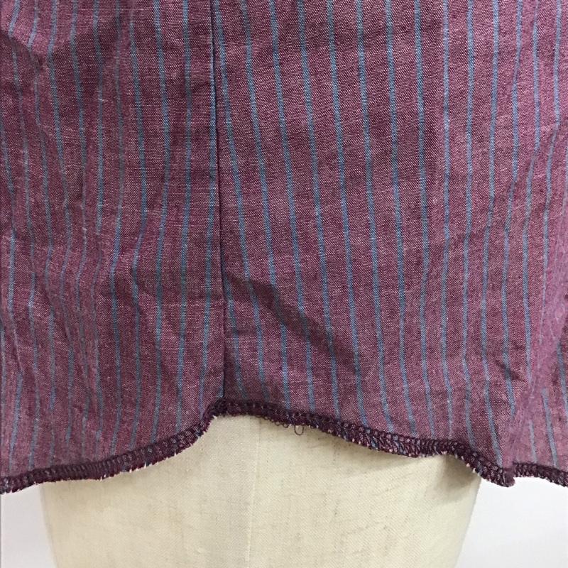 ラングラー Wrangler シャツ、ブラウス 長袖 ウエスタンシャツ ストライプ 紫 / パープル / X 紺 / ネイビー /  メンズ USED 古着 中古 10116463