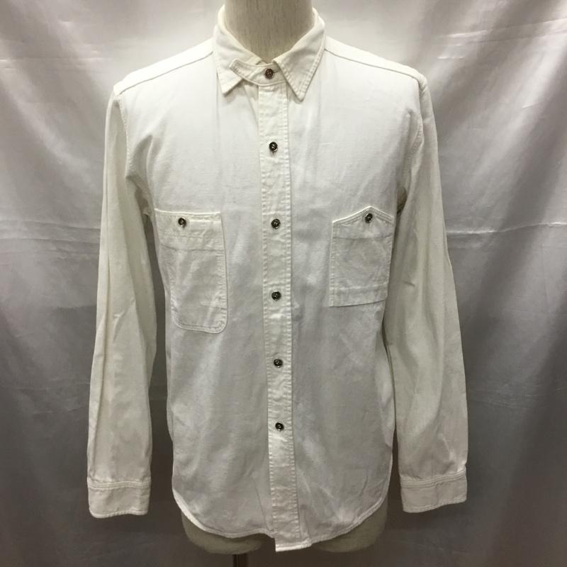 ジェラード JELADO シャツ、ブラウス 長袖 L 無地 白 / ホワイト /  メンズ USED 古着 中古 10114796