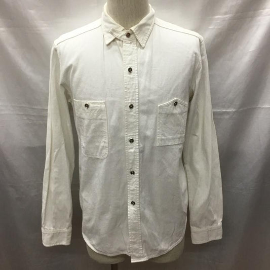 ジェラード JELADO シャツ、ブラウス 長袖 L 無地 白 / ホワイト /  メンズ USED 古着 中古 10114796