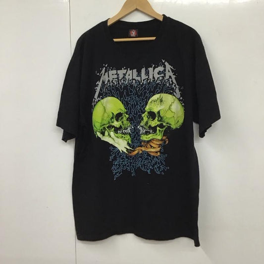 古着 USED Tシャツ 半袖 半袖カットソー プリントTシャツ クルーネックカットソー バンドT XL プリント 黒 / ブラック /  メンズ USED 古着 中古 10130662