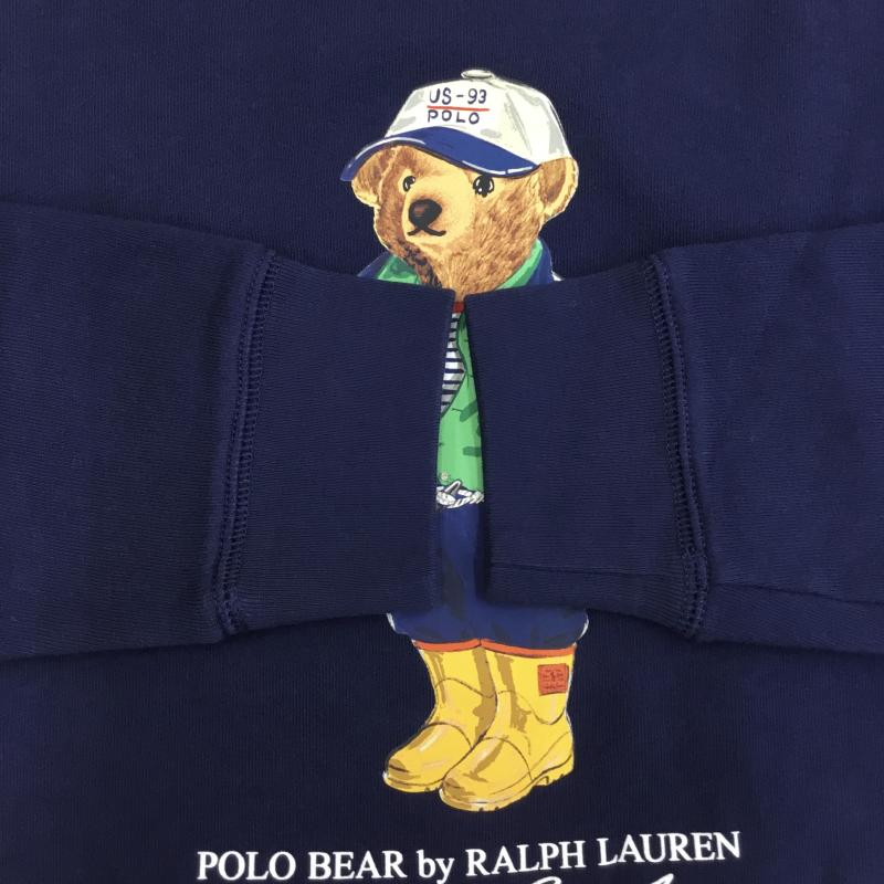 ポロラルフローレン POLO RALPH LAUREN トレーナー 長袖 ポロベア 160cm プリント X キャラクター 紺 / ネイビー /  ボーイズ USED 古着 中古 10135645