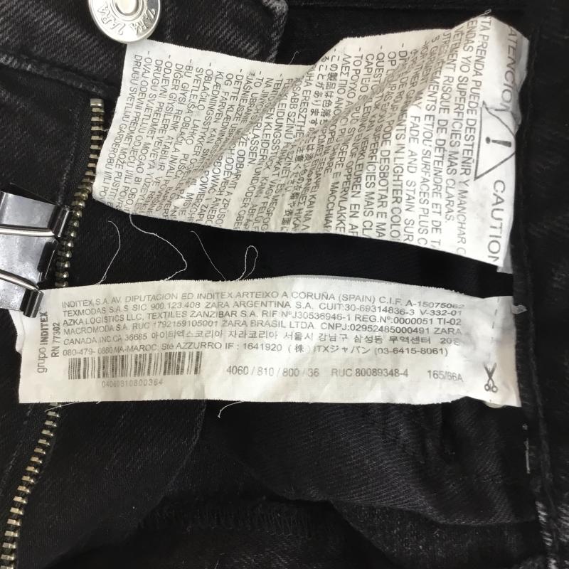 ザラ ZARA パンツ デニム、ジーンズ 36 無地 黒 / ブラック /  レディース USED 古着 中古 10139661