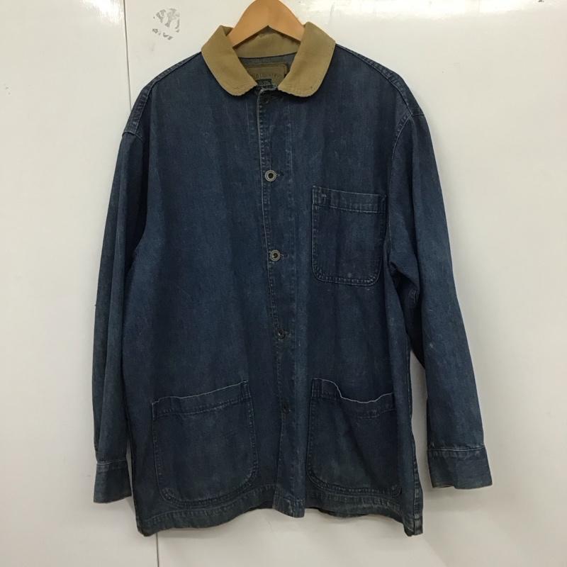 ラルフローレン RALPHLAUREN ジャケット、上着 ジャケット、ブレザー デニムジャケット カバーオール 80s polo country L 無地 インディゴ / インディゴ /  メンズ USED 古着 中古 10129914