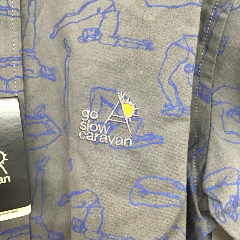 ゴースローキャラバン go slow caravan シャツ、ブラウス 長袖 長袖シャツ プリントシャツ カラーシャツ 4 プリント 灰 / グレー /  メンズ USED 古着 中古 10138166