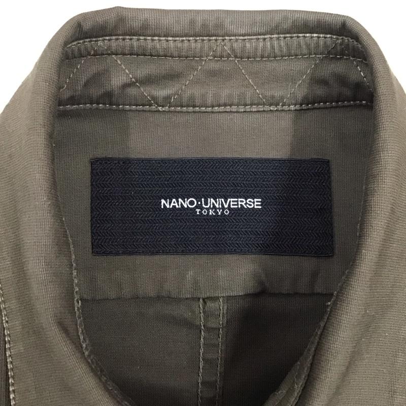 ナノユニバース nano・universe シャツ、ブラウス 長袖 NUC61SH0220DS ミリタリーシャツ S 無地 カーキ / カーキ /  メンズ USED 古着 中古 10122626