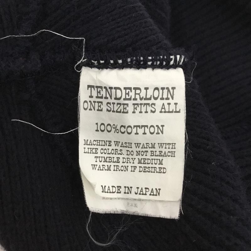 テンダーロイン TENDERLOIN 帽子 ニット帽 コットン ロゴ、文字 紺 / ネイビー /  メンズ USED 古着 中古 10143989