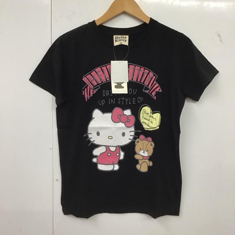 古着 USED Tシャツ 半袖 ハローキティ M キャラクター X プリント 黒 / ブラック /  レディース USED 古着 中古 10147690
