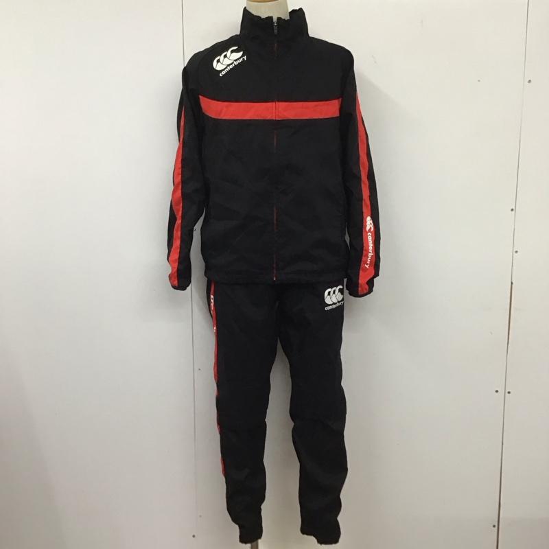 カンタベリー CANTERBURY セットアップ セットアップ ジャージ M 無地 黒 / ブラック / X 赤 / レッド /  メンズ USED 古着 中古 10134436
