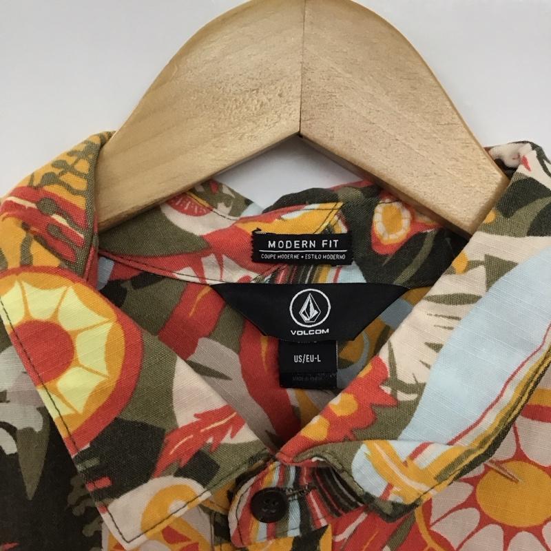 ボルコム VOLCOM シャツ、ブラウス 半袖 半袖シャツ プリントシャツ ポケットシャツ L プリント マルチカラー / マルチカラー /  メンズ USED 古着 中古 10132195