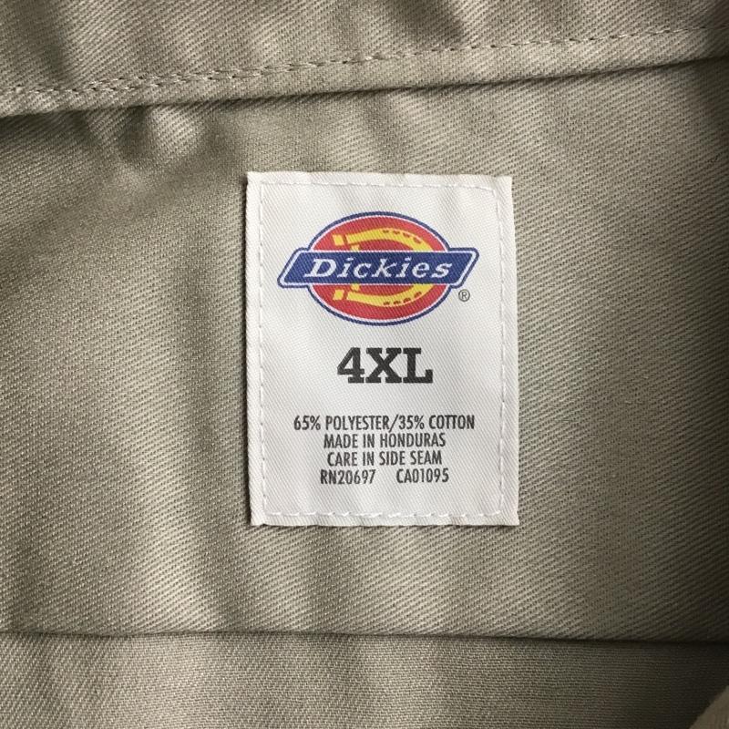 ディッキーズ Dickies シャツ、ブラウス 半袖 1574KH ワークシャツ 4XL ロゴ、文字 ベージュ / ベージュ /  メンズ USED 古着 中古 10099840