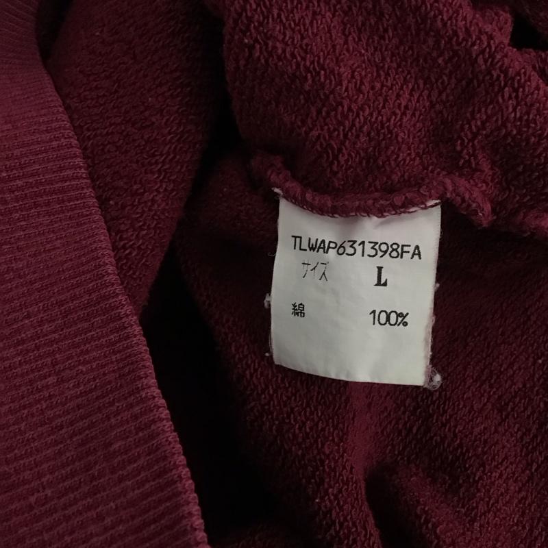 ニューヨーカー NEWYORKER トレーナー 長袖 長袖トレーナー スウェット クルーネック プルオーバー L ロゴ、文字 えんじ / ワインレッド /  メンズ USED 古着 中古 10131635