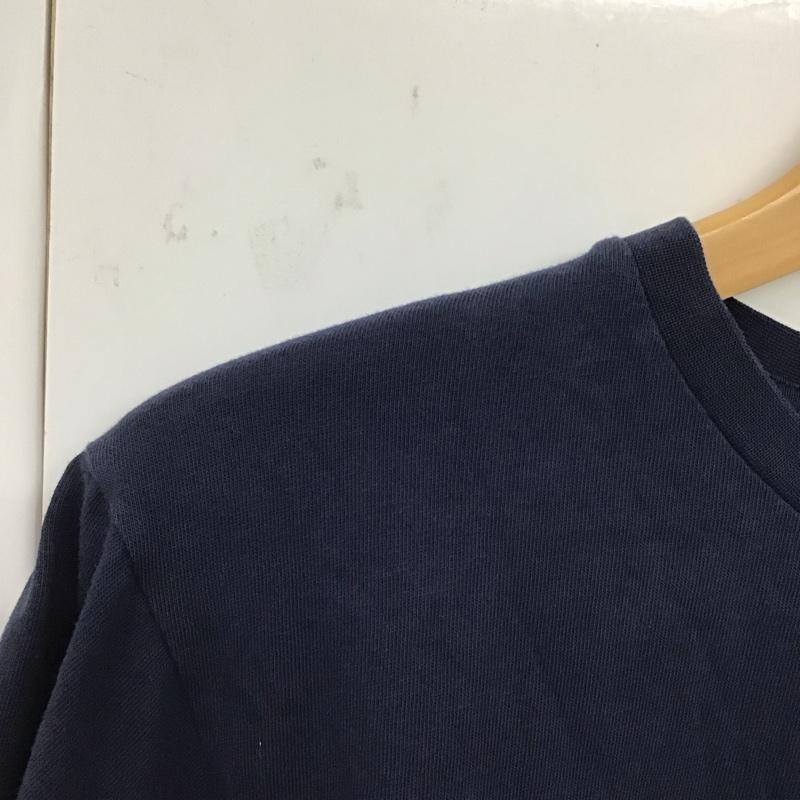 ザノースフェイス THE NORTH FACE Tシャツ 半袖 半袖カットソー プリントTシャツ クルーネックカットソー ロゴ、文字 紺 / ネイビー /  メンズ USED 古着 中古 10134681