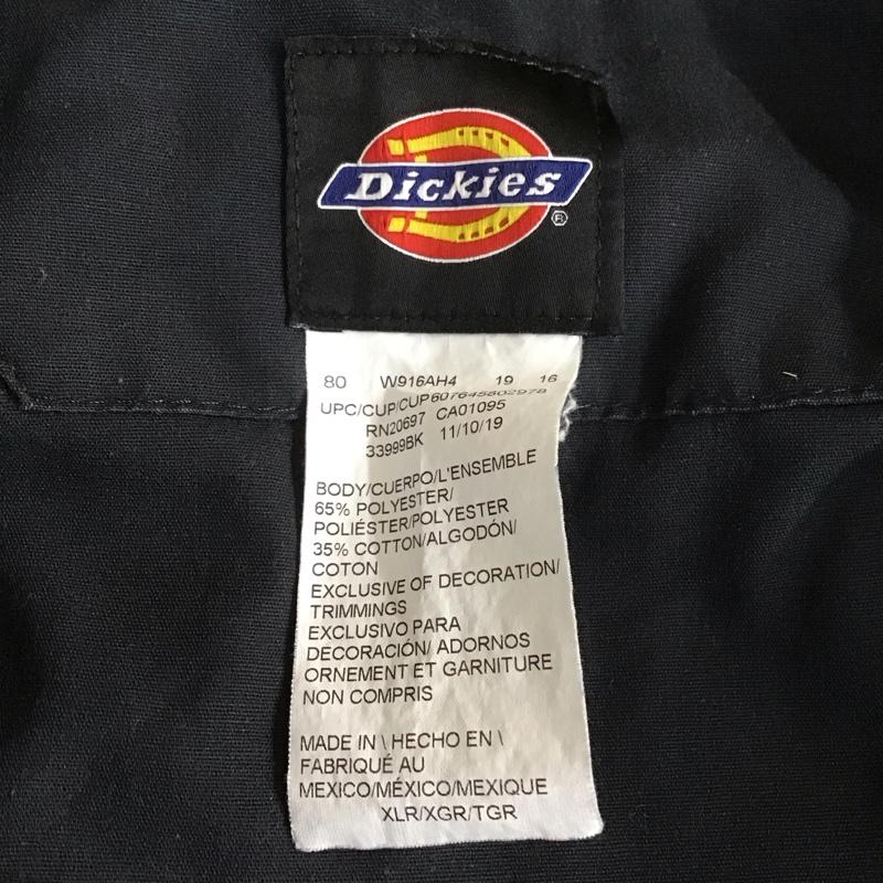 ディッキーズ Dickies サロペット・オーバーオール サロペット、オーバーオール 半袖オーバーオール つなぎ オールインワン カジュアルパンツ XL ロゴ、文字 黒 / ブラック /  メンズ USED 古着 中古 10107733