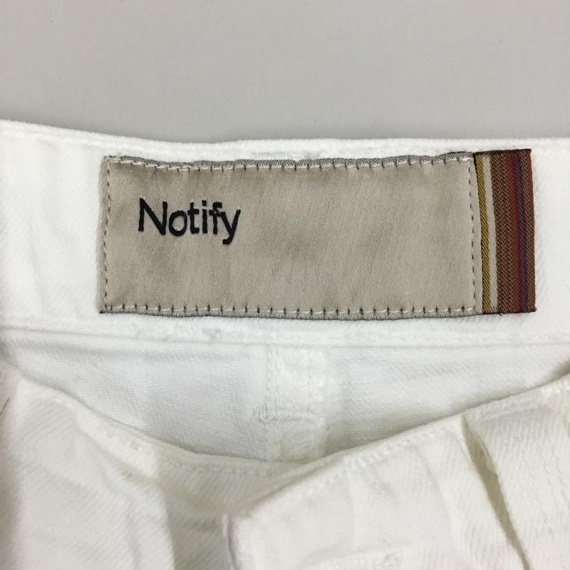 ノティファイ NOTIFY パンツ デニム、ジーンズ デニムパンツ ストレートパンツ ワイドパンツ カジュアルパンツ 30インチ 無地 白 / ホワイト /  メンズ USED 古着 中古 10115759