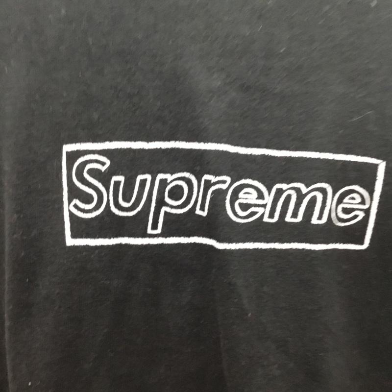 シュプリーム Supreme Tシャツ 半袖 21SS KAWSChalkLogoTee 半袖カットソー プリントTシャツ L ロゴ、文字 黒 / ブラック /  メンズ USED 古着 中古 10115749