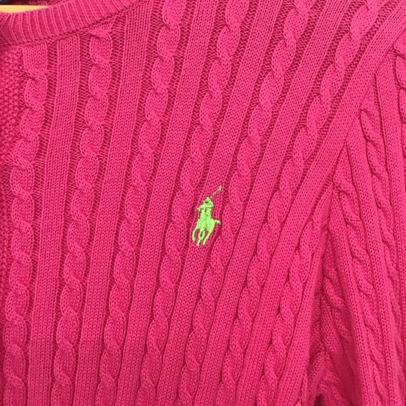 ラルフローレン RALPHLAUREN カーディガン 長袖 160cm 無地 桃 / ピンク /  ガールズ USED 古着 中古 10140364