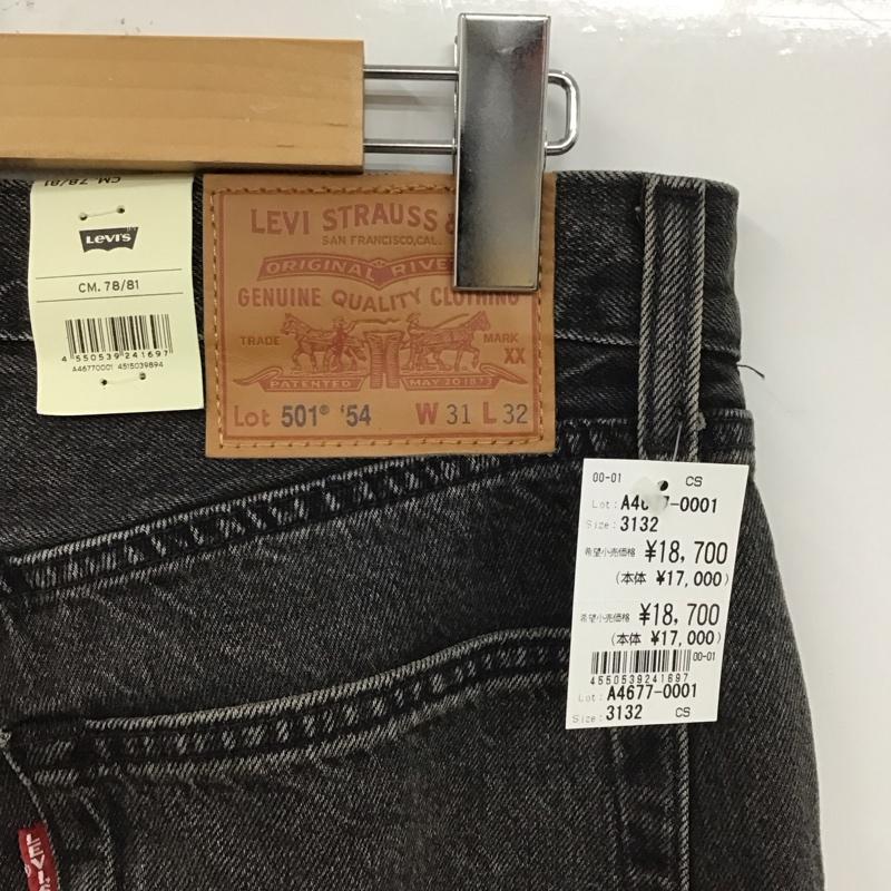 リーバイス Levi s パンツ デニム、ジーンズ A4677-0001 501 54ジーンズ W31 L32 タグ付き 31インチ ダメージ加工 黒 / ブラック /  メンズ USED 古着 中古 10111876