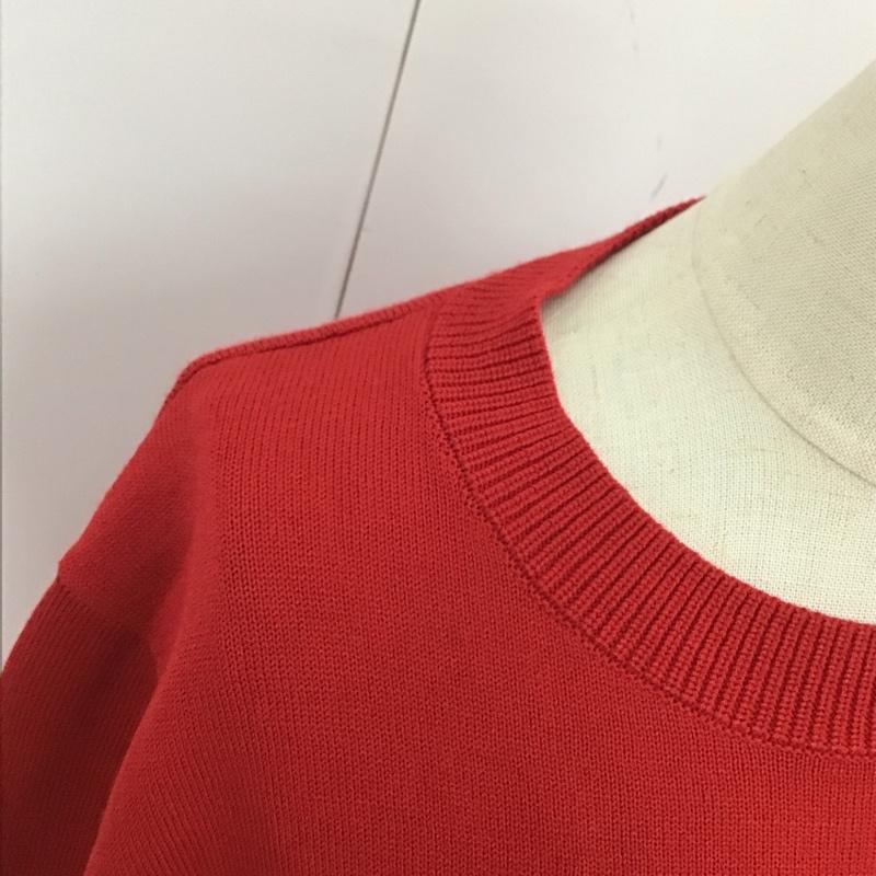 ザラ ZARA ワンピース ロングスカート 5536 130 600 長袖 ニットワンピース S 無地 赤 / レッド /  レディース USED 古着 中古 10119610