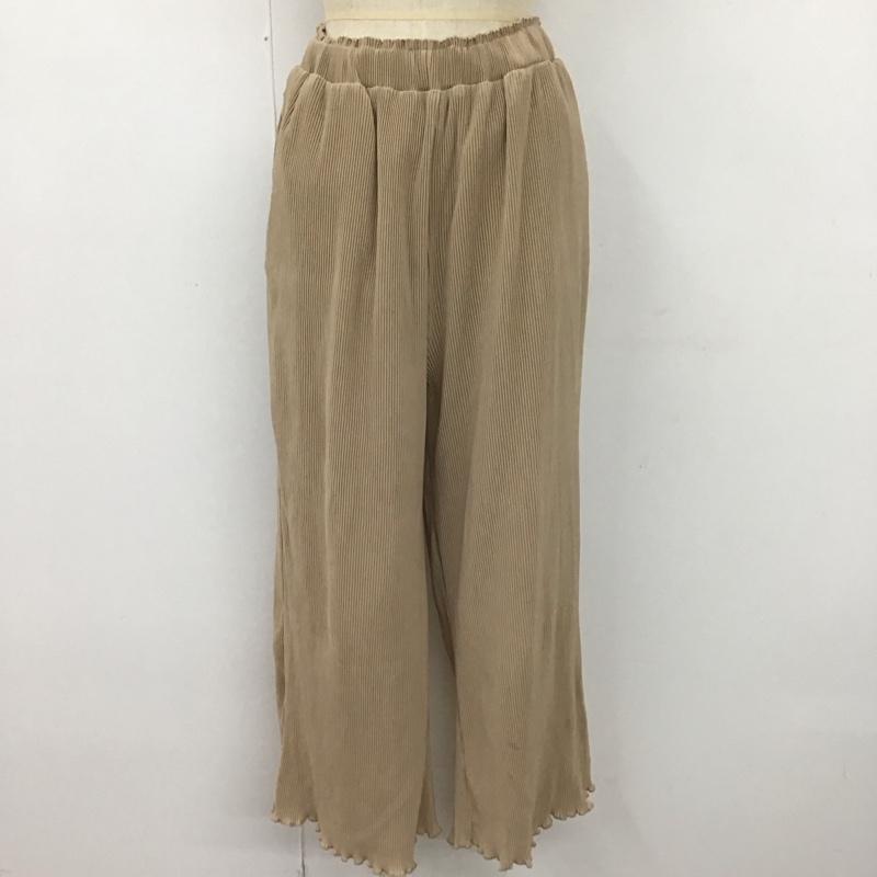 エヘカソポ ehka sopo ボトムス ボトムス 1404882 プリーツパンツ FREE 無地 ベージュ / ベージュ /  レディース USED 古着 中古 10107527