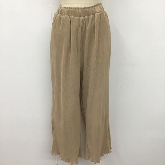 エヘカソポ ehka sopo ボトムス ボトムス 1404882 プリーツパンツ FREE 無地 ベージュ / ベージュ /  レディース USED 古着 中古 10107527